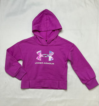 Vivid Magenta Rival Big Logo Hoodie-Distress-Under Armour-Baby In Bloom