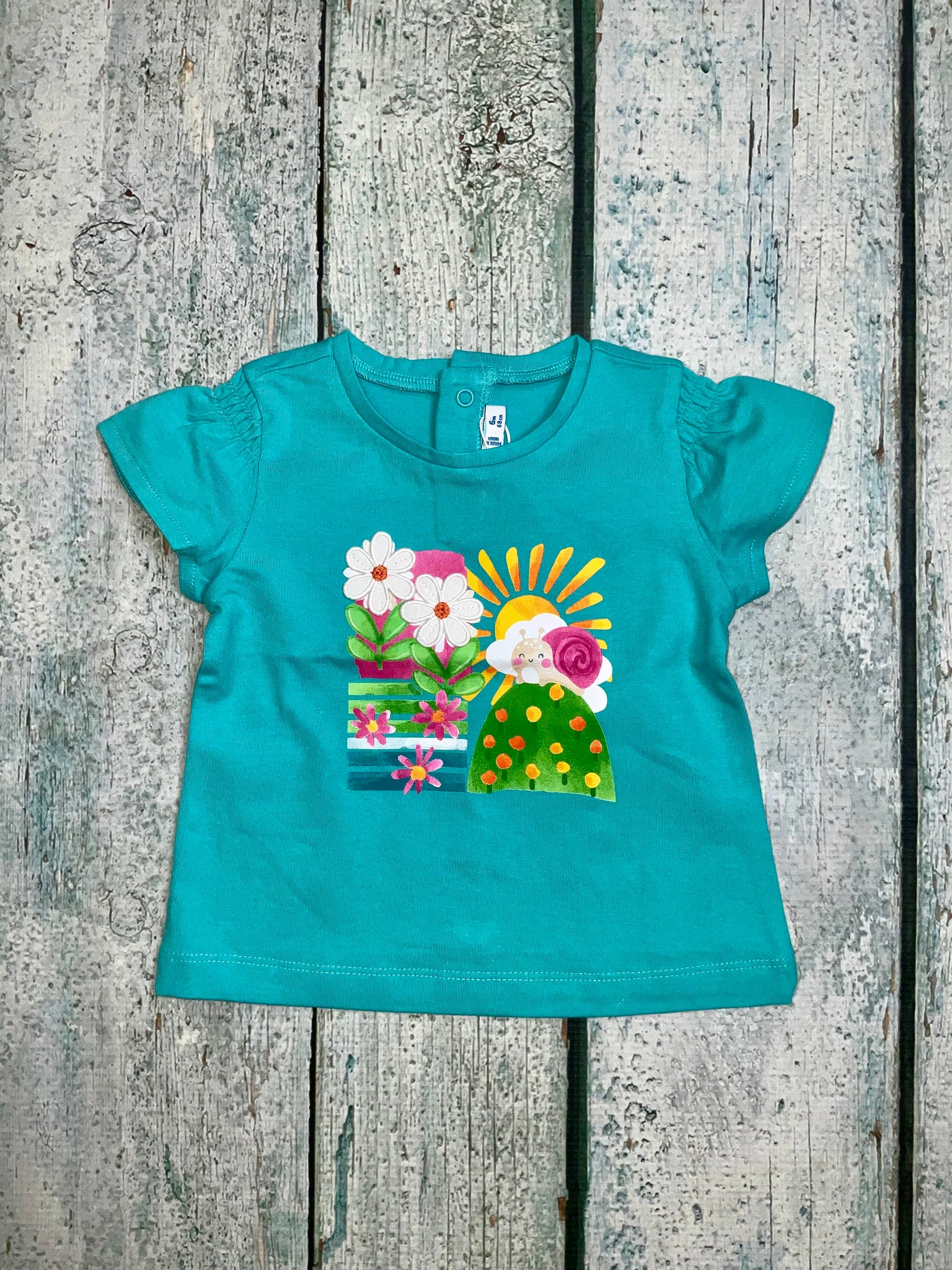 Teal Flower Shirt
