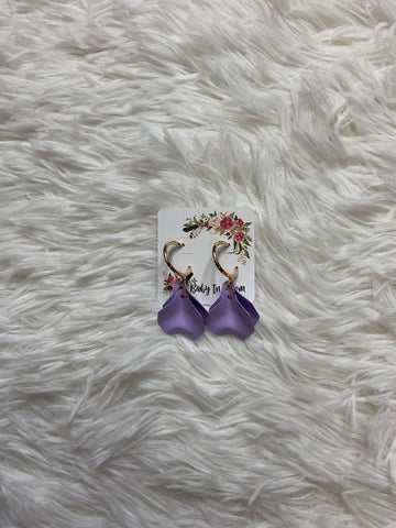 Lavender Petal Earrings