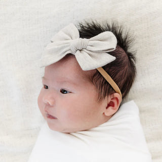 Linen Bow Headband