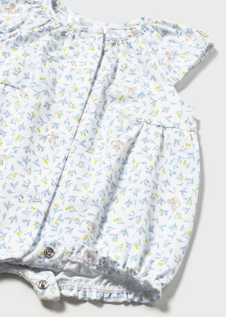 Sweet Meadow Floral Baby Girl Bubble Romper – Soft Breathable Cotton-160 Dress/Romper/Jumpsuit-Mayoral USA-Baby In Bloom