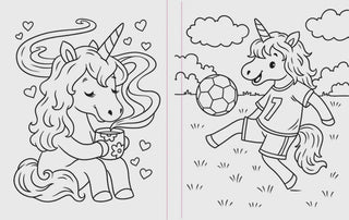 Magical Unicorn & Friends Coloring Book with 50+ Stickers – 128 Pages of Fun-180 Books-Cottage Door-Baby In Bloom