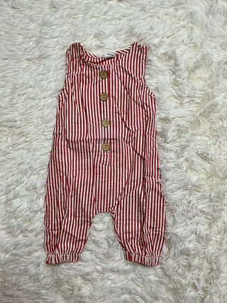Red Stripe Overalls