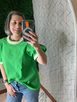 Green Detailed Shirt