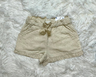 Ivory Linen Shorts