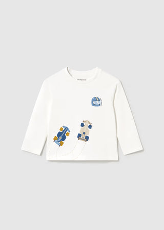 Turbo Race Car 100% Cotton Long-Sleeve Shirt-130 Kids Tops-Mayoral USA-Baby In Bloom