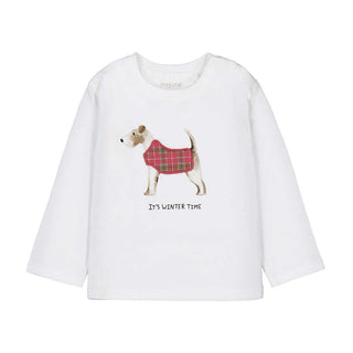 Mayoral Soft 100% Cotton Dog Print Long-Sleeve Toddler Tee-130 Kids Tops-Mayoral USA-Baby In Bloom