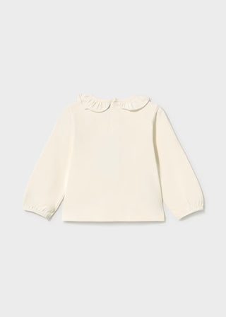 Soft Cotton Fairy Ruffle Long Sleeve Shirt-130 Kids Tops-Mayoral USA-Baby In Bloom