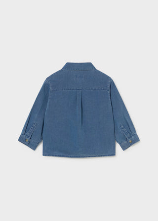 Classic Long Sleeve Denim Shirt – Ultra-Soft Vintage Wash