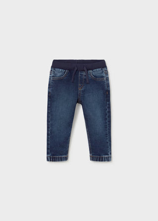 Kids’ Premium Pull-On Joggers – Versatile Khaki & Stretch Denim-140 Kids Bottoms-Mayoral USA-Baby In Bloom