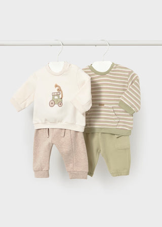 Little Explorer Sage Green Cargo Joggers-140 Kids Bottoms-Mayoral USA-Baby In Bloom