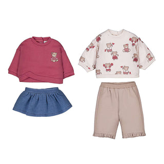Toddler Girls' Soft-Stretch Denim "Twirl" Skater Skirt-140 Kids Bottoms-Mayoral USA-Baby In Bloom