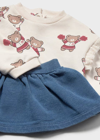 Toddler Girls' Soft-Stretch Denim "Twirl" Skater Skirt-140 Kids Bottoms-Mayoral USA-Baby In Bloom