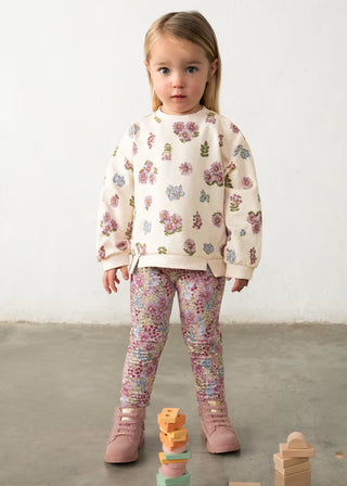 Soft Cotton Floral Print Leggings – Durable Play-Ready Comfort-140 Kids Bottoms-Mayoral USA-Baby In Bloom