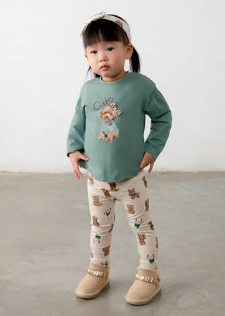 Adorable Little Poodle 2-Piece Puppy Print Outfit Set-150 Kids Sets-Mayoral USA-Baby In Bloom