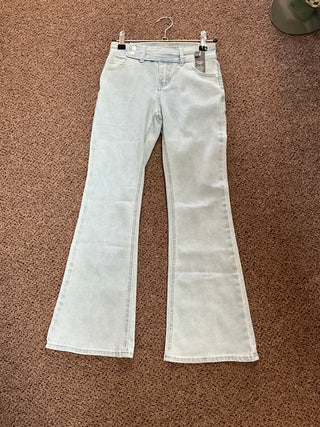 Light Wash Denim Flares