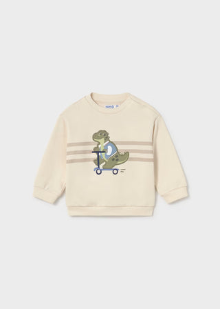 Roaring Rider: Little Explorer’s Ultra-Soft Dino Sweatshirt-130 Kids Tops-Mayoral USA-Baby In Bloom