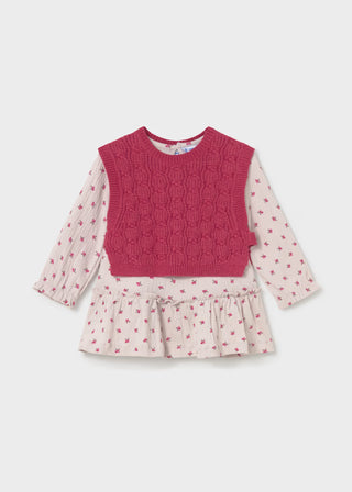 Cozy Blossom: Girls’ Cable Knit Vest-130 Kids Tops-Mayoral USA-Baby In Bloom