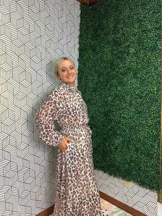 Chiffon Leopard Dress