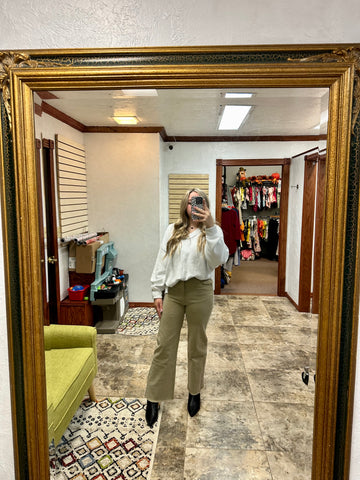 Taupe WIde Leg Pants
