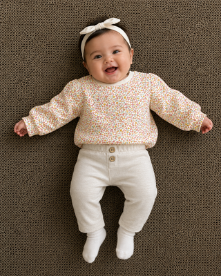 Soft Cotton Baby Leggings – Timeless Cream-140 Kids Bottoms-Mayoral USA-Baby In Bloom
