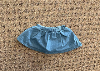 Toddler Girls' Soft-Stretch Denim "Twirl" Skater Skirt-140 Kids Bottoms-Mayoral USA-Baby In Bloom