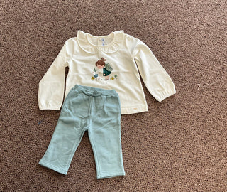 Soft Cotton Fairy Ruffle Long Sleeve Shirt-130 Kids Tops-Mayoral USA-Baby In Bloom