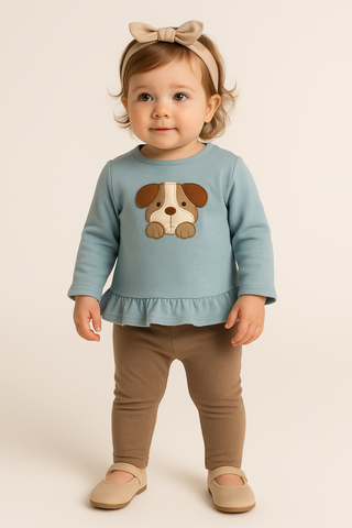 Light Blue Puppy Sweatshirt
