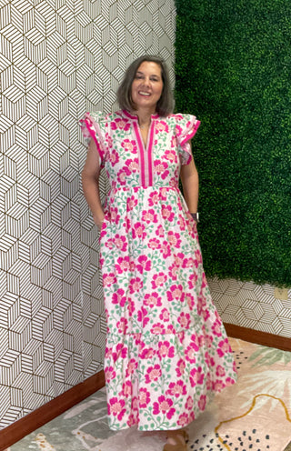 Pink Floral Maci Dress 