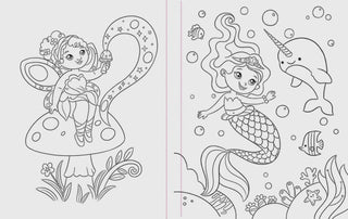 Magical Unicorn & Friends Coloring Book with 50+ Stickers – 128 Pages of Fun-180 Books-Cottage Door-Baby In Bloom
