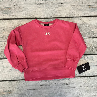 Super Pink Rival Sparkle Crewneck Shirt-Distress-Under Armour-Baby In Bloom