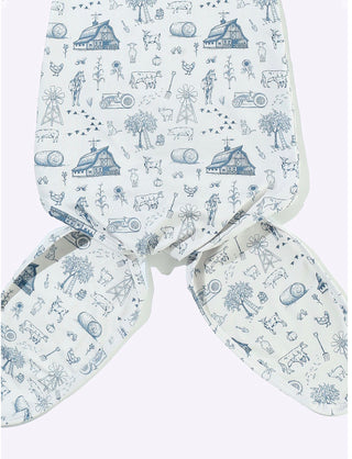 Hazy Farms Knotted Baby Gown & Hat Set