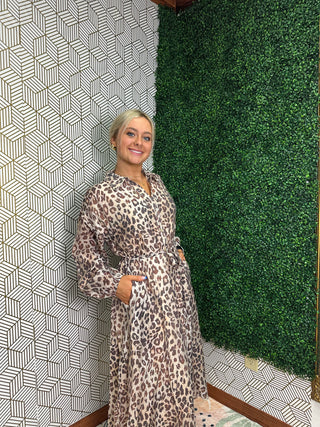 Chiffon Leopard Dress