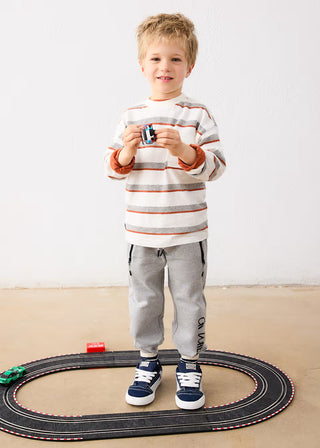 "Little Explorer" Striped Pocket Sweatshirt – Ultra-Soft Kids' Pullover-130 Kids Tops-Mayoral USA-Baby In Bloom