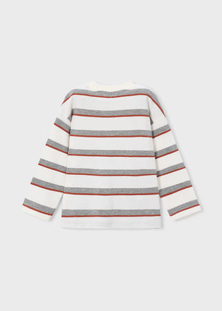 "Little Explorer" Striped Pocket Sweatshirt – Ultra-Soft Kids' Pullover-130 Kids Tops-Mayoral USA-Baby In Bloom