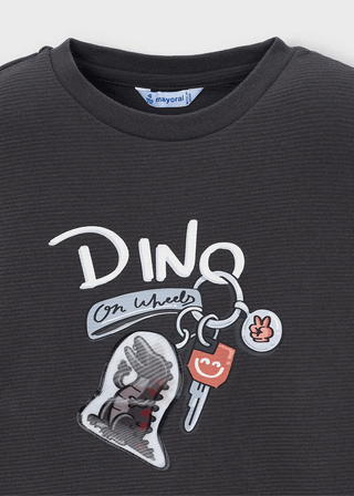 Dino on Wheels Graphic Tee – 100% Pure Cotton Kids' Shirt-130 Kids Tops-Mayoral USA-Baby In Bloom