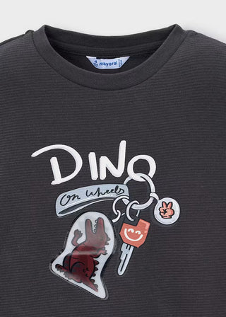 Dino on Wheels Graphic Tee – 100% Pure Cotton Kids' Shirt-130 Kids Tops-Mayoral USA-Baby In Bloom