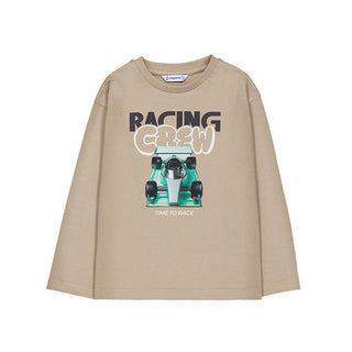 Mayoral Boys' 100% Cotton 'Racing Crew' Long Sleeve Graphic T-Shirt-130 Kids Tops-Mayoral USA-Baby In Bloom