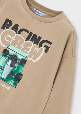 Mayoral Boys' 100% Cotton 'Racing Crew' Long Sleeve Graphic T-Shirt-130 Kids Tops-Mayoral USA-Baby In Bloom