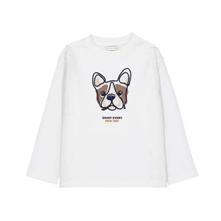 Kids’ 100% Cotton Bulldog Graphic Tee – Durable Long Sleeve Playwear-130 Kids Tops-Mayoral USA-Baby In Bloom