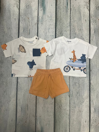 Melon Colored Shorts-140 Kids Bottoms-Mayoral USA-Baby In Bloom