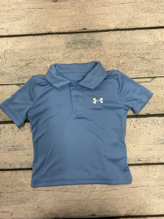Under Armour Performance Polo Shirt – Horizon Blue-130 Kids Tops-Under Armour-Baby In Bloom
