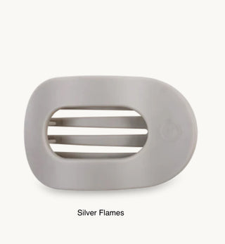 Silver Flames  Large Round Clip