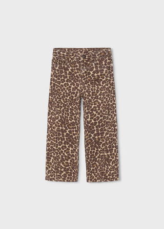 Wild Side High-Waist Leopard Print Jeans-140 Kids Bottoms-Mayoral USA-Baby In Bloom