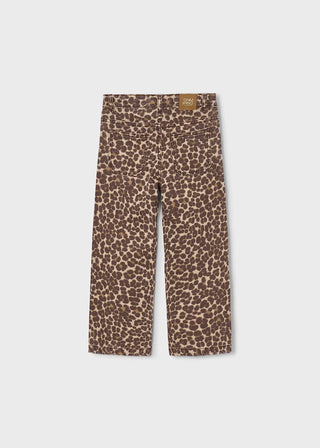 Wild Side High-Waist Leopard Print Jeans-140 Kids Bottoms-Mayoral USA-Baby In Bloom
