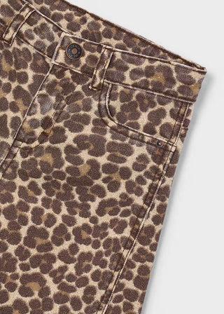 Wild Side High-Waist Leopard Print Jeans-140 Kids Bottoms-Mayoral USA-Baby In Bloom