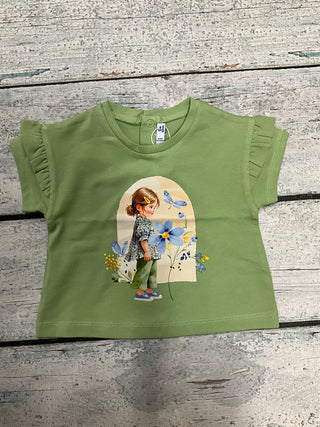 Meadow Moments Flutter Shirt-130 Kids Tops-Mayoral USA-Baby In Bloom