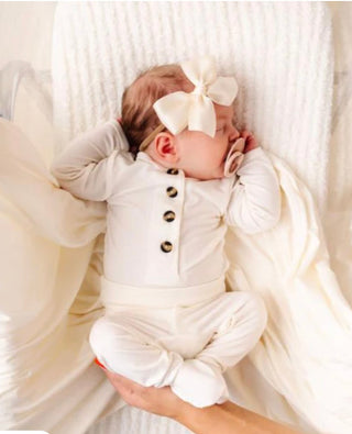 Cream Satin Headband-120 Kids Accessories-Lou Lou and Company-Baby In Bloom