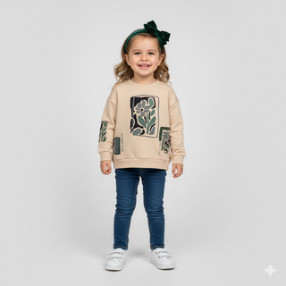 Cream Floral Sweater