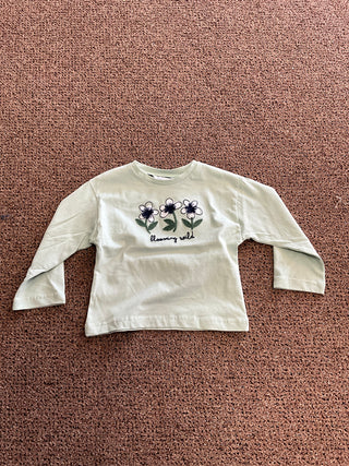 Girls' "Blooming Wild" Long Sleeve Graphic Tee – 100% Premium Cotton-150 Kids Sets-Mayoral USA-Baby In Bloom
